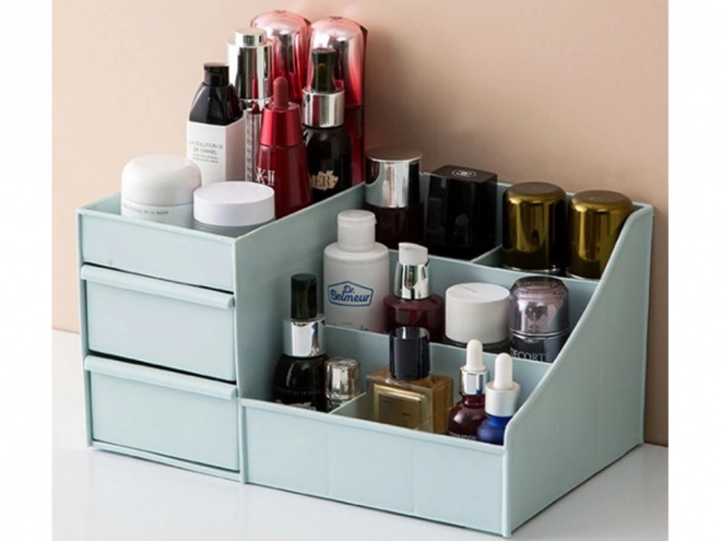 Organizer voor cosmetica in kastje met twee lades