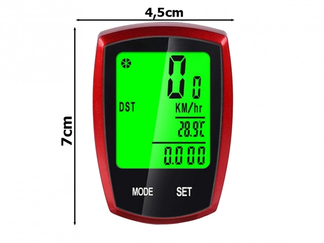 Draadloze waterdichte snelheidsmeter met LCD-scherm voor fiets