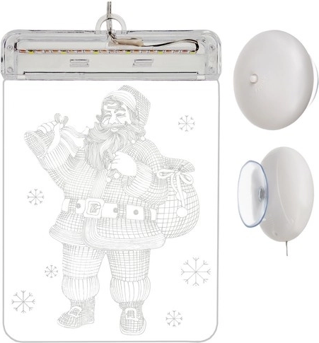 Vitrage LED 3D – Weihnachtsbaum – Nikolaus