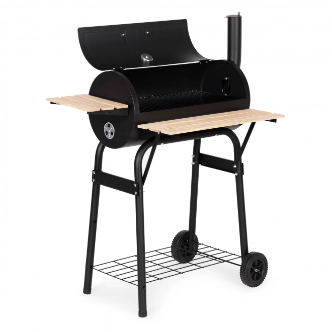 Grote tuinbarbecue met thermometer en schoorsteen