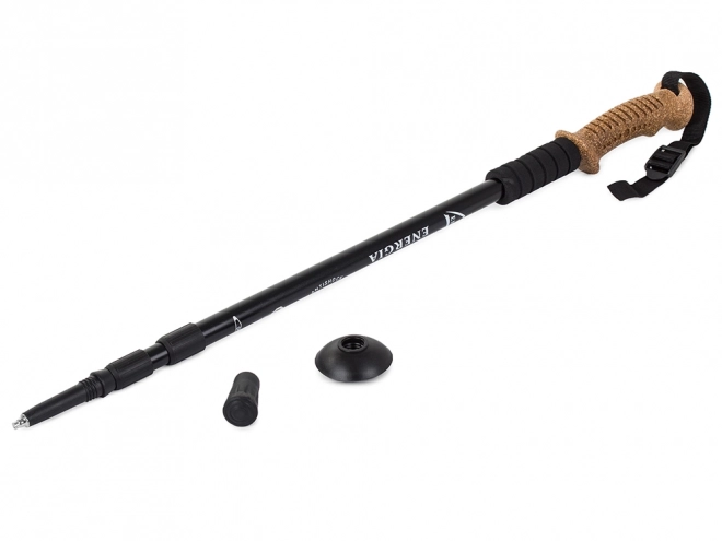 Nordic Walking Trekking Pole with Cork Handle – Black