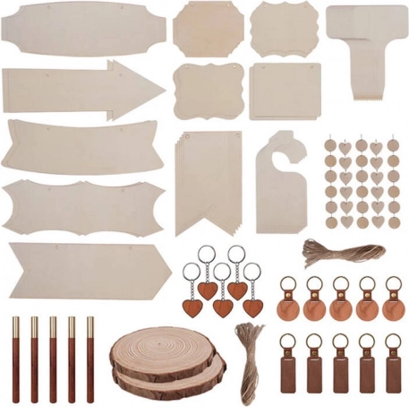 ensemble de matériaux en bois pour gravure LASERPECKER, 190 pcs