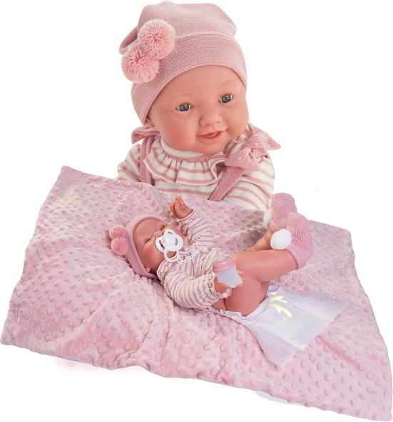 Poupée bébé réaliste MIA avec clignement des yeux et pipi 42 cm