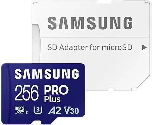 Samsung PRO Plus microSD card 256GB with adapter