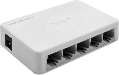 QOLTEC Gigabit‑Netzwerk‑Switch 5× RJ45, 1000 Mb/s, Plug & Play