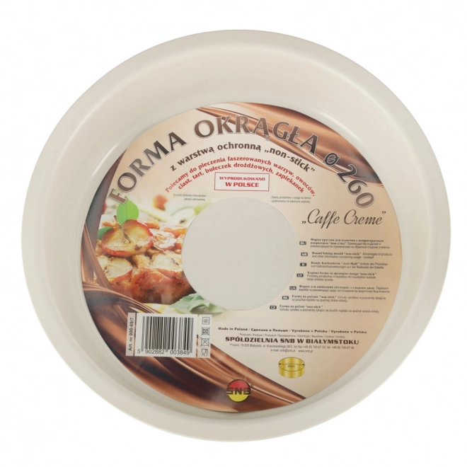 Moule rond pour gâteaux, quiche 26 cm marron