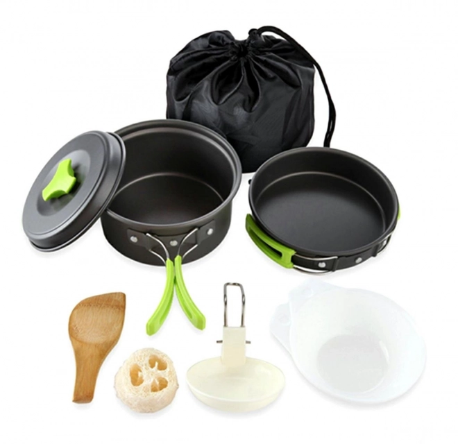 Set van toeristisch servies