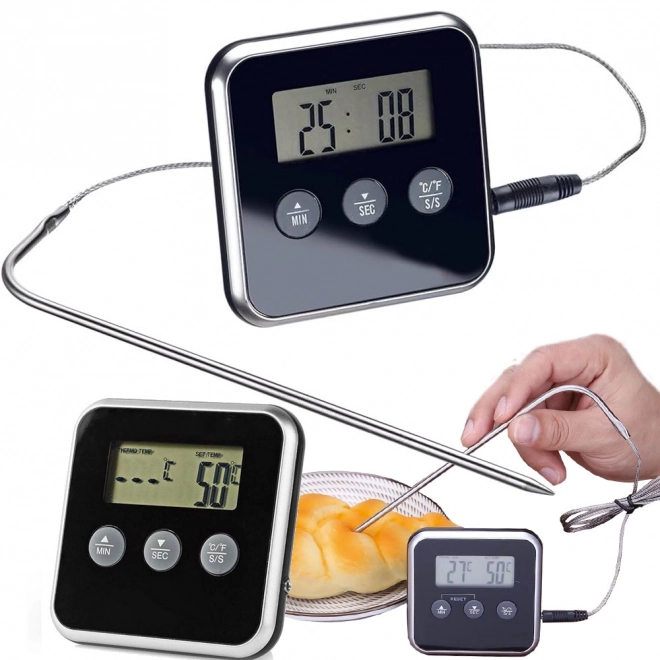 Thermomètre de cuisine numérique avec sonde thermique