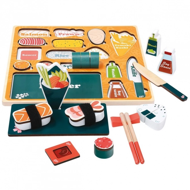 Houten 3D-puzzel Sushi-bar van Bino