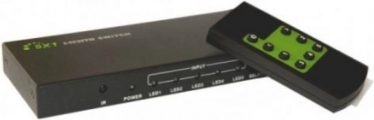 Commutateur HDMI 5/1 avec télécommande, 4K2K 3D, noir