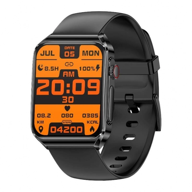 Montre intelligente BlitzWolf avec bracelet en silicone noir