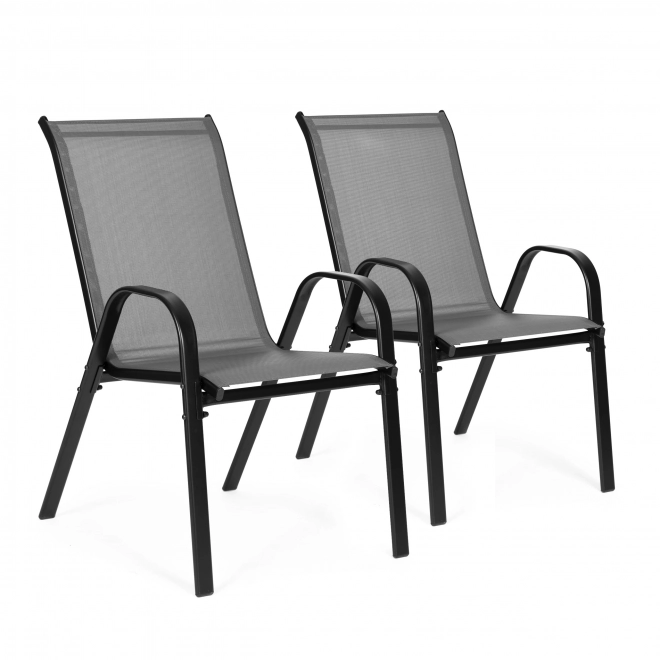 Set Gartenstühle für Terrasse, Balkon, graue Farbe