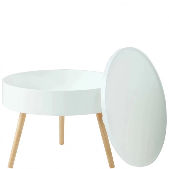 Ronde salontafel met opbergruimte 60 cm