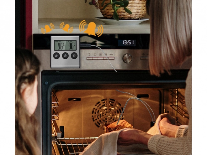 Thermomètre numérique avec sonde thermique pour viande