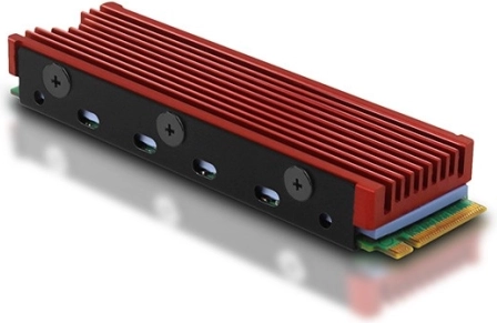 Passiver Aluminium-Kühler für SSD M.2 2280 mit Wärmeleitpads, Höhe 12 mm