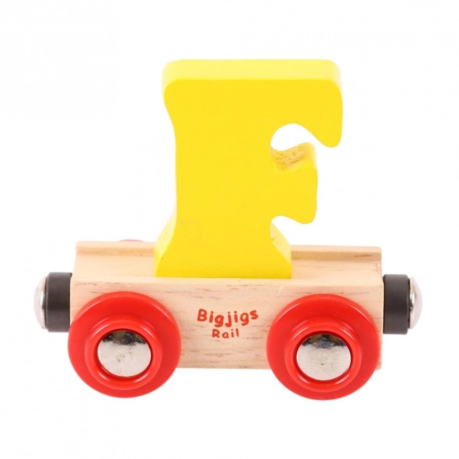 Bigjigs Rail houten wagon met letter F