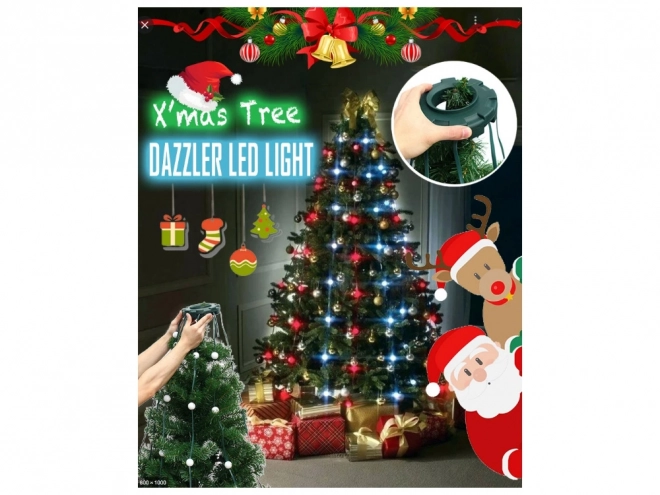 Weihnachtsbaumlichter 64 LED RGB Vorhangbeleuchtung