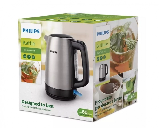 Philips waterkoker 1,7l 2200W van inox staal
