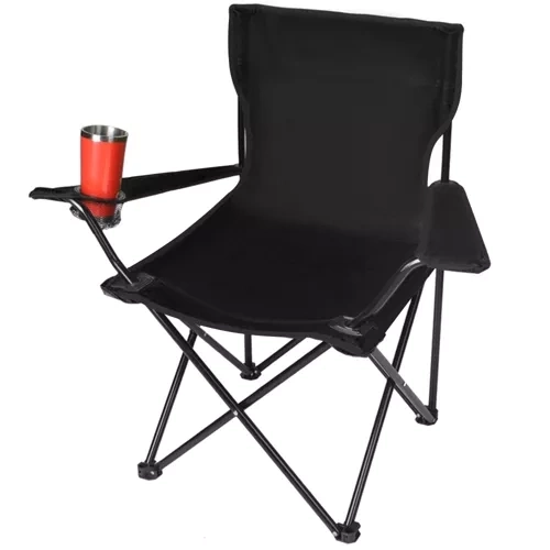 Foldable fishing chair black
