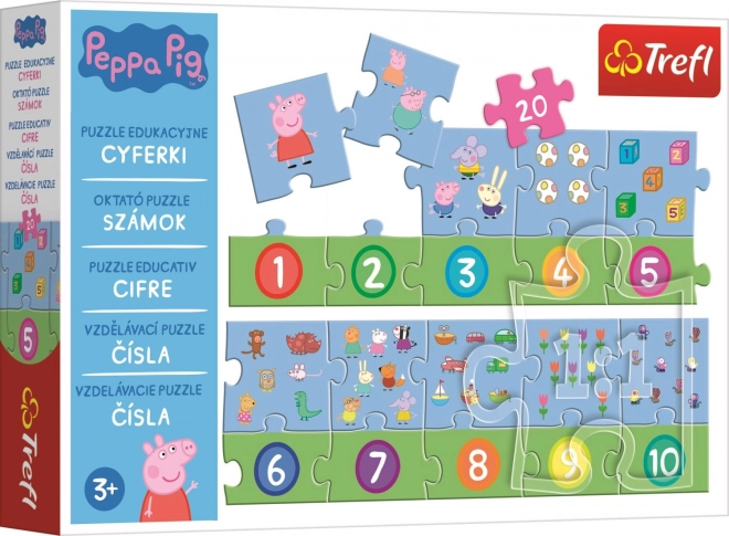 Puzzle éducatif chiffres Peppa Pig
