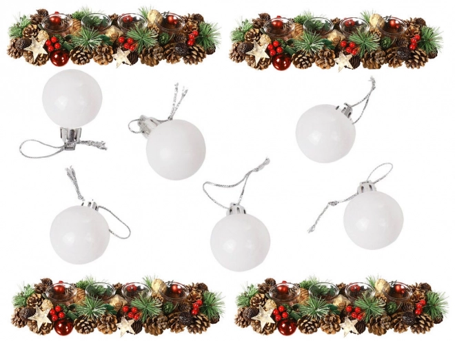 Set van 36 kerstversieringen