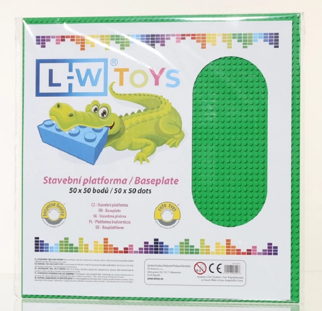 L-W Speelgoed Grote bouwplaat 50x50 groen