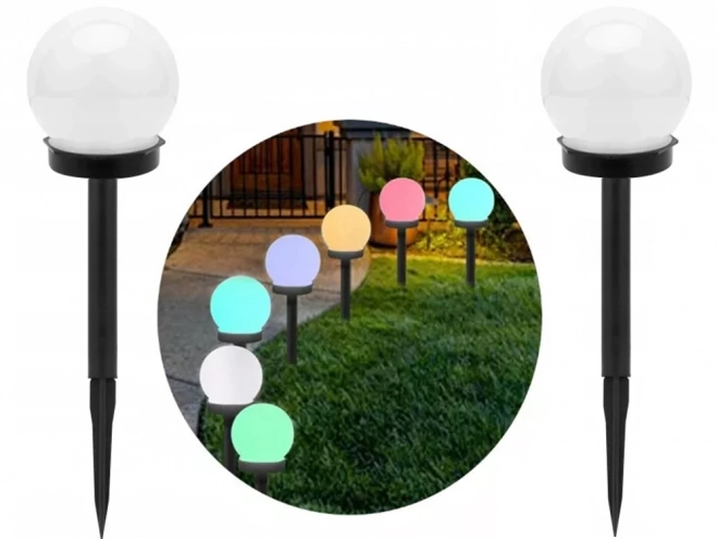 Solar Gartenlampe RGB Kugelleuchte 10 cm