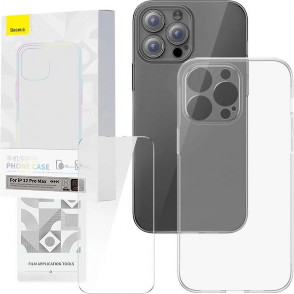Transparent Case and Tempered Glass BASEUS CORNING for iPhone 12 Pro Max
