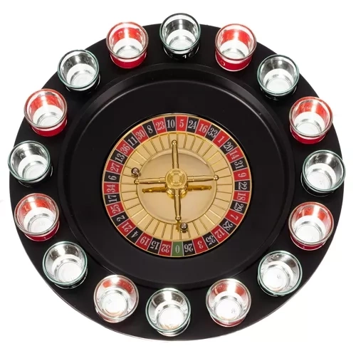 Party-Roulette-Spielset mit 16 Gläsern