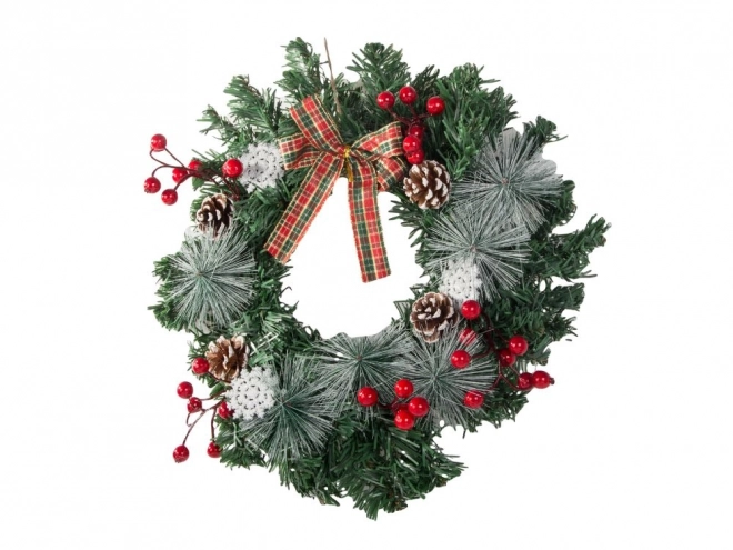 Weihnachtlicher Kranz mit Dekorationen