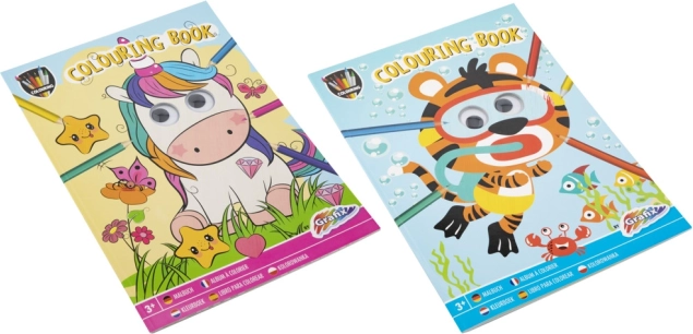 Kleurboek met bewegende oogjes A4