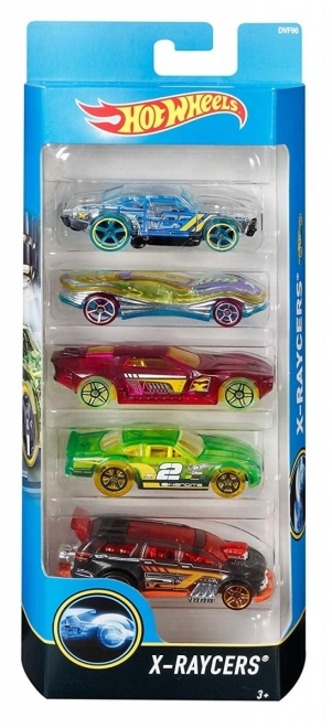 Hot Wheels collectie van vijf speelgoedauto's