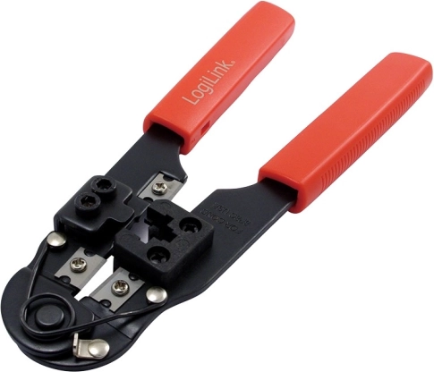 Krimptang voor RJ45-connectoren met stripper
