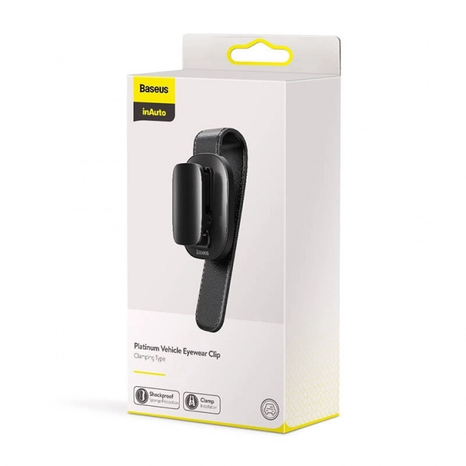 Baseus Platinum Clip voor brillen voor voertuigen (klemtype) zwart