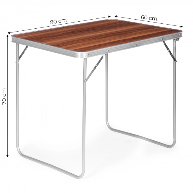 Opvouwbare campingtafel 80x60 cm bruin