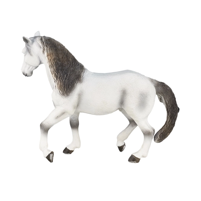 Realistische model van een grijs Andalusisch paard