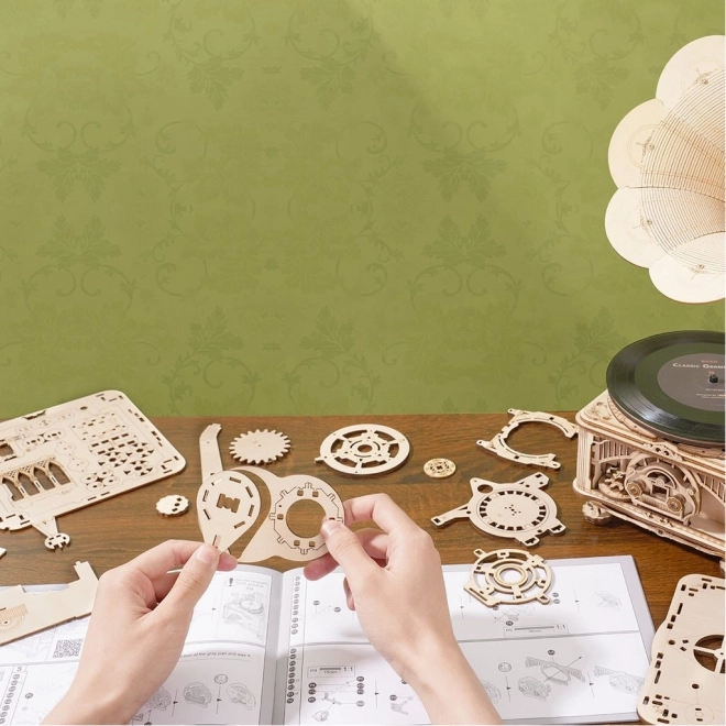 Rokr 3D houten puzzel Klassieke grammofoon