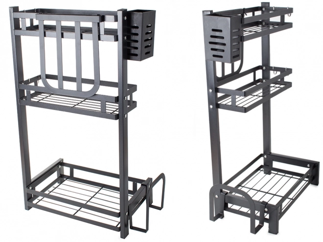 Metalen drielaagse keukenorganizer