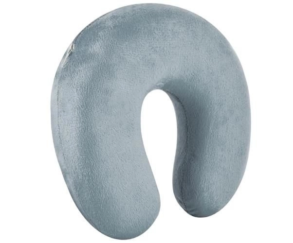 Gray travel pillow