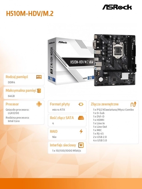 Moederbord ASRock H510M-HDV/M.2 SE