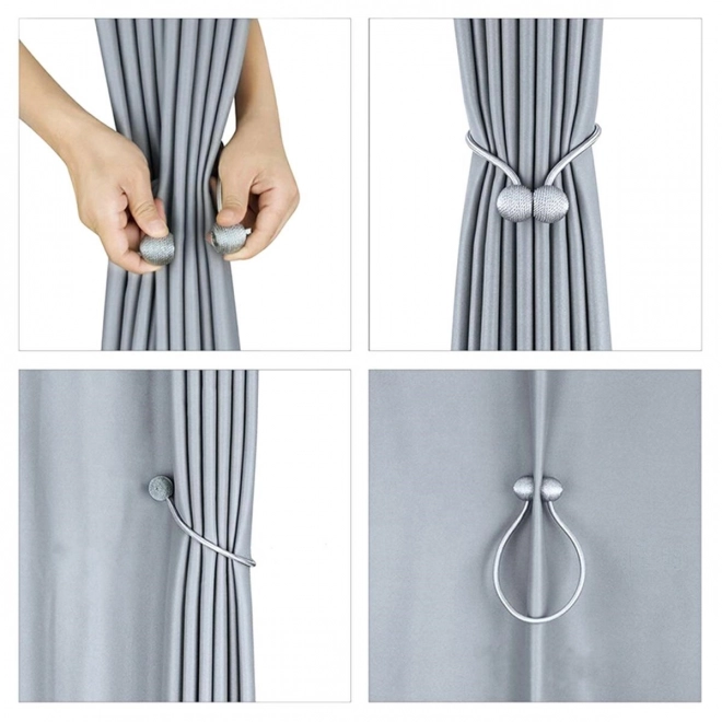 Attache pour rideaux noire