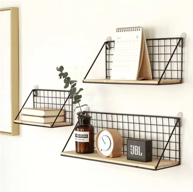 Étagère murale style LOFT 29,5 cm - noir