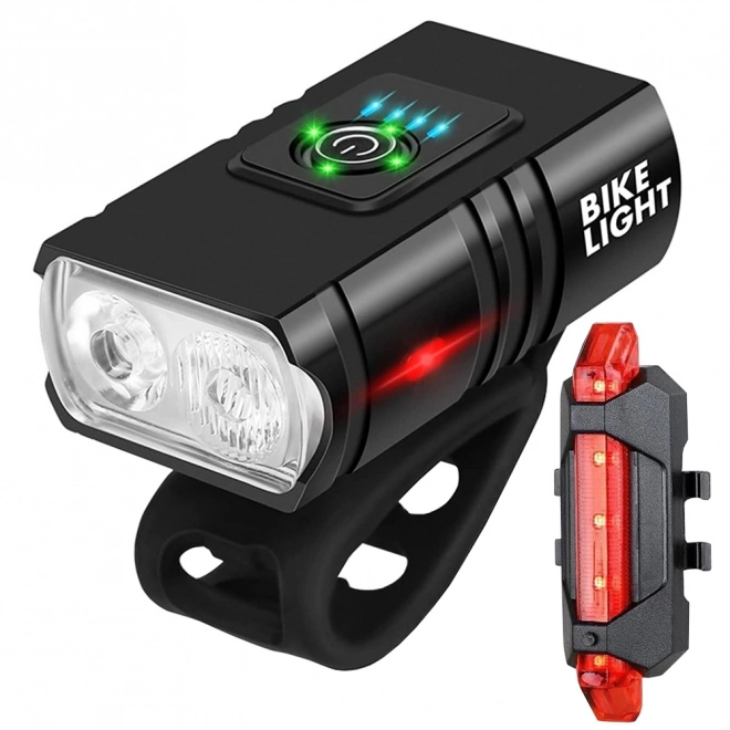 Led Bicycle Light Set with Usb Rechargeable Front and Rear Lights