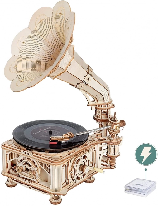 Rokr 3D houten puzzel Klassieke grammofoon