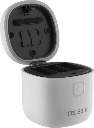 Chargeur et lecteur de cartes étanche à trois emplacements TELESIN pour GoPro HERO 12/11/10/9
