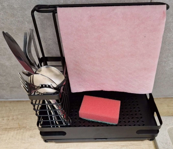 Keukenorganizer voor gootsteen Rek voor keukengerei Zwart