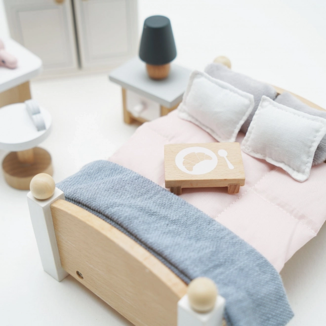 Meubelset voor slaapkamer voor poppenhuis