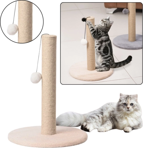Katzenkratzbaum – Säule 40 × 30 cm, beige