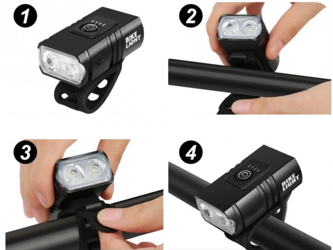 Led Bicycle Light Set with Usb Rechargeable Front and Rear Lights