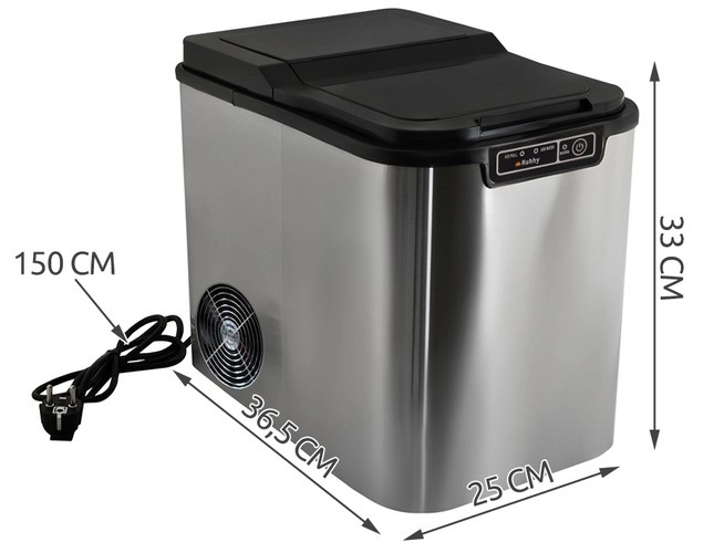 Machine à glaçons Malatec K5537 argent/gris 120W